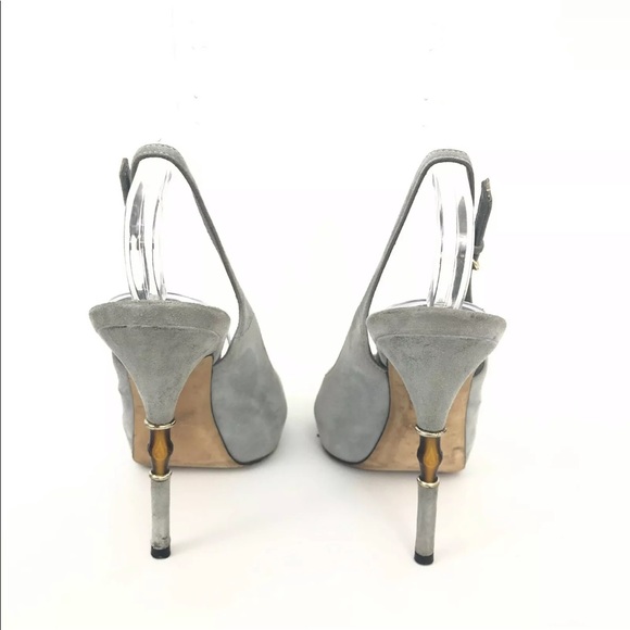 Sexy GUCCI Bamboo Heel Suede Sling Back♥️♥️♥️ - Picture 4 of 11